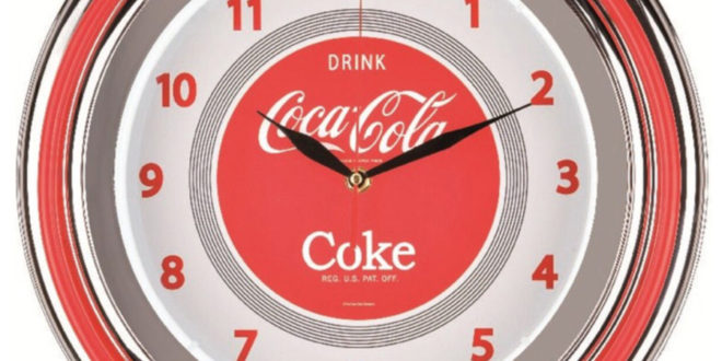 Reloj pared neón Coca Cola