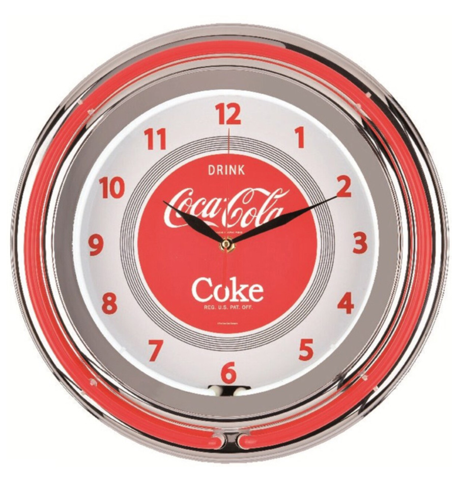 Reloj pared neón Coca Cola