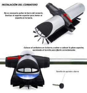 corbatero instalación en barra
